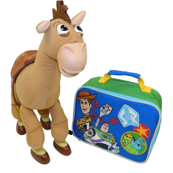 Toy Story Bullseye Plush Stuffed Animal Toy & Buzz Lightyear Lunchbox Set - Picture 1 of 16